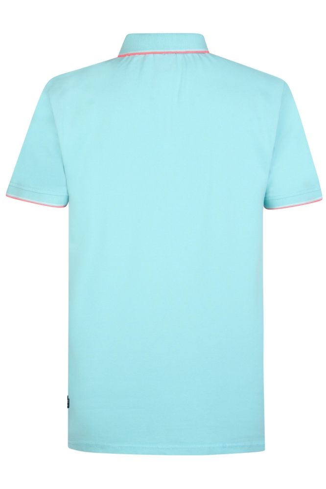POLO MET RIBKRAAG M ROS POL003 5180 Aqua